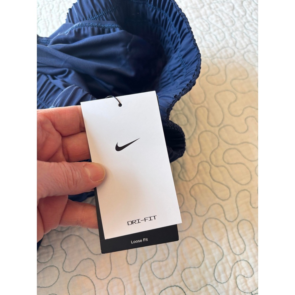 Nike Womens Dri-FIT Loose Fit Training Shorts Navy Blue Size Large - Picture 6 of 7